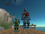 Kazenojin (normal size) Rex in the foreground