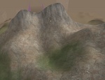 Sandbox Hill. Looks like there's a little moss growing! I didn't notice any performance drop over 1.0, even with the finely detailed terrain.