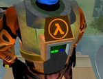 Closeup of the HEV Harness. Unlike the regular HEV, this one's got a jetpack.